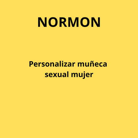 NORMON: personalizar muñeca sexual mujer